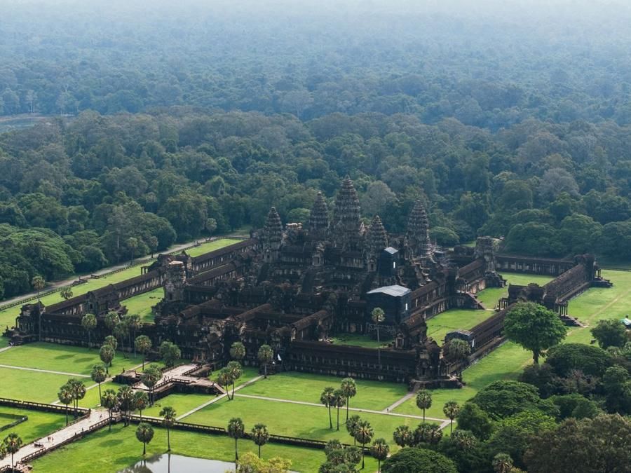 Aerial view of Angkor Wat, Cambodia